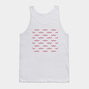 Pink Blush Dachshund Pattern Tank Top